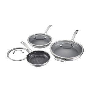 FusionPlus® Hybrid 6pc Skillet Set– 8” with Lid, 10” with Lid, 12” with Lid"