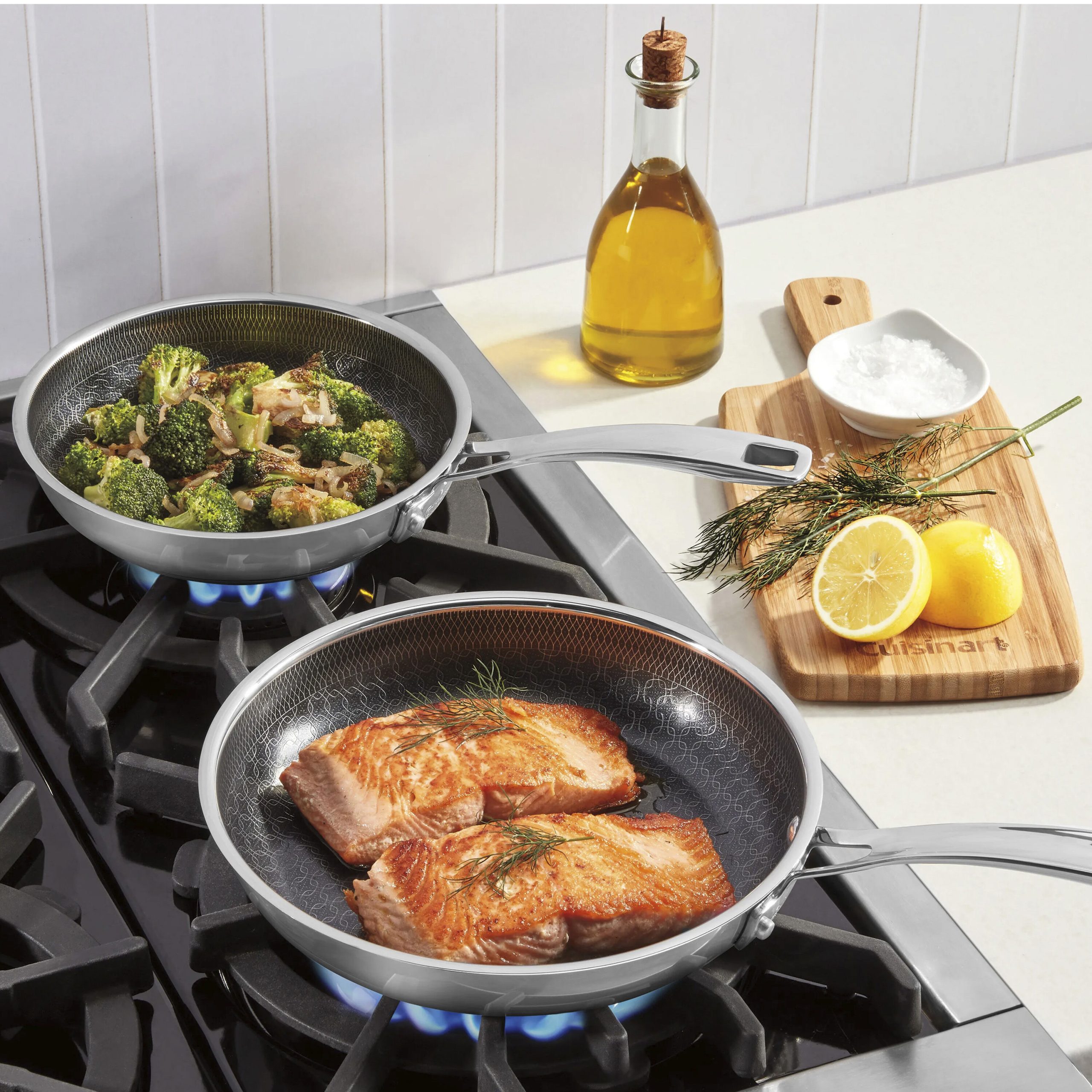FusionPlus® Hybrid Stainless Steel 2-Pk Skillets (8" & 10") - Image 2