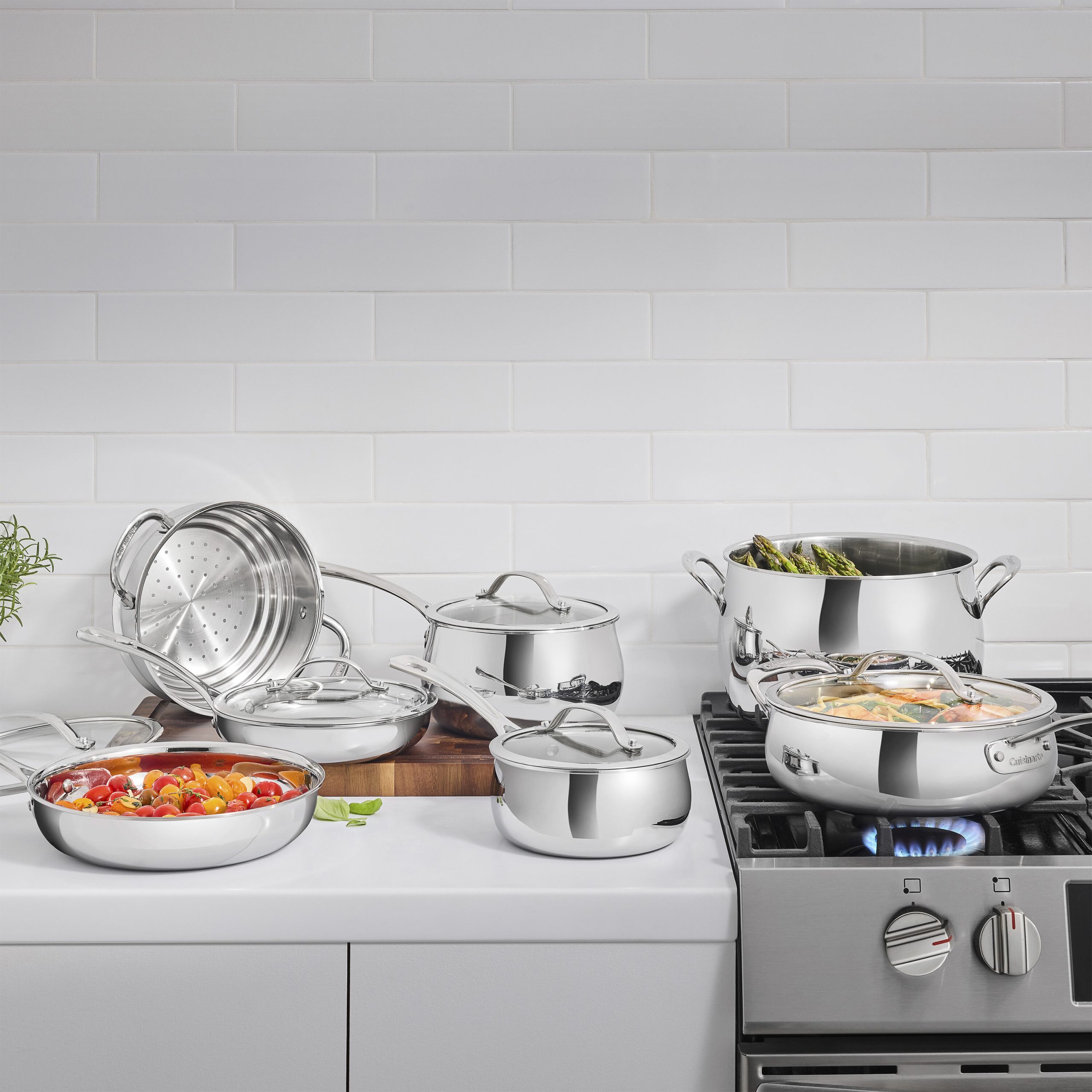 12-Pc PureClad™ Triple-Ply Stainless Steel Cookware Set - Image 2