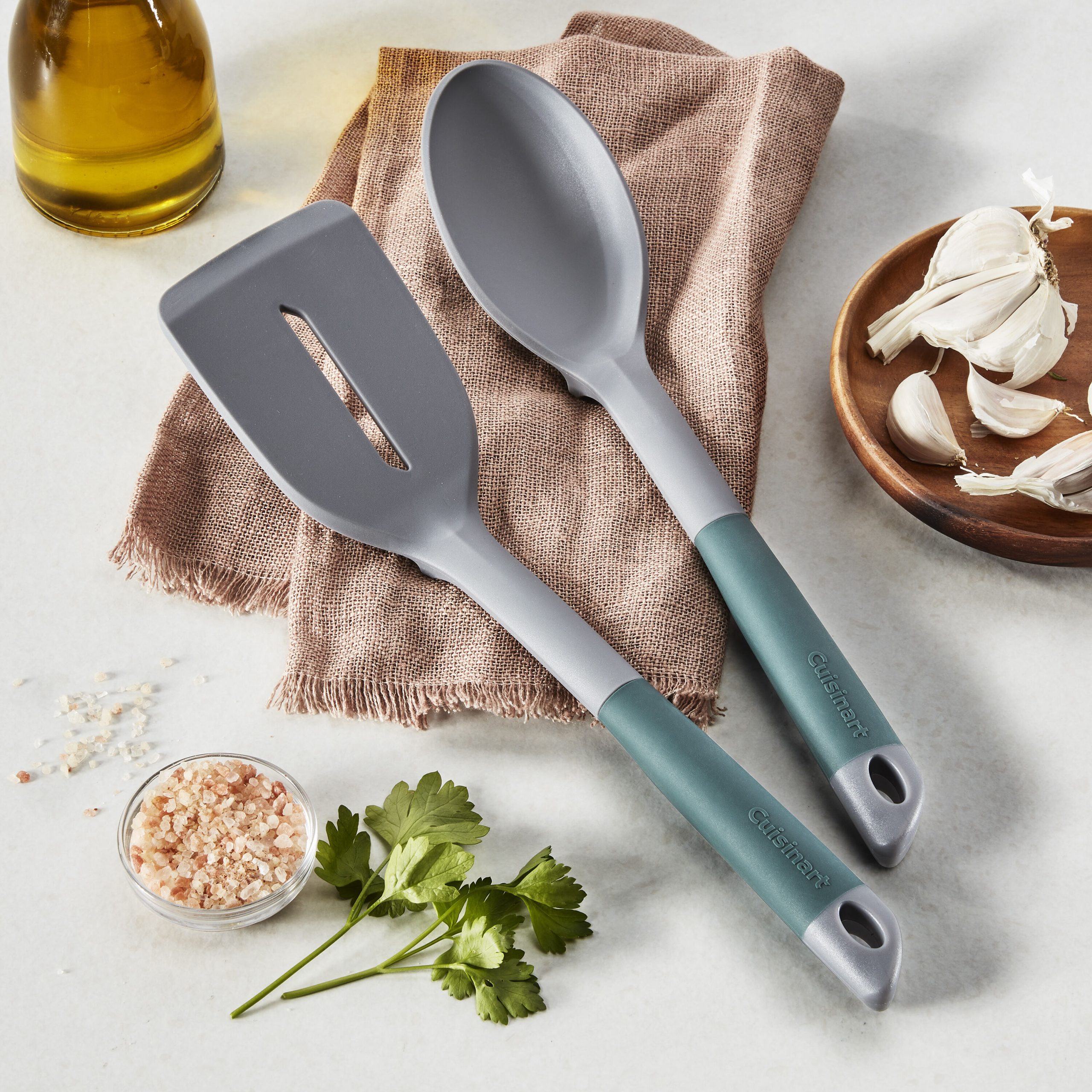 FlexTouch 2pc Tool Set: Slotted Turner & Solid Spoon - Image 3