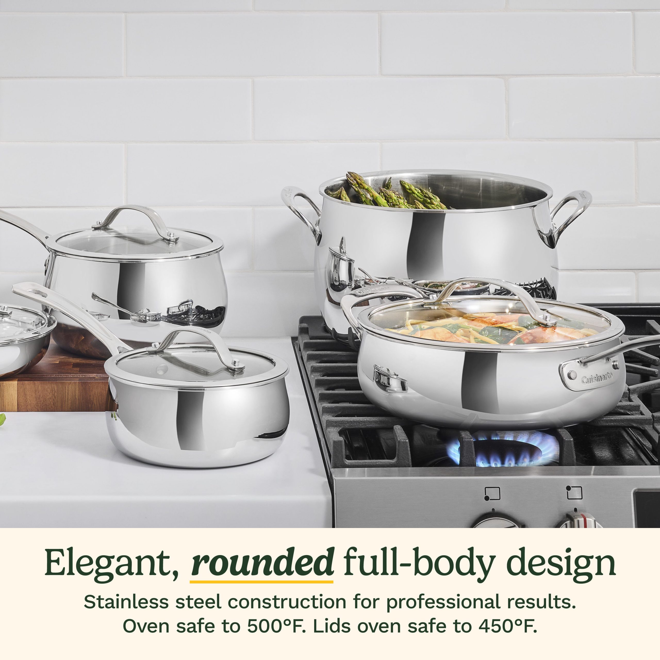 12-Pc PureClad™ Triple-Ply Stainless Steel Cookware Set - Image 4