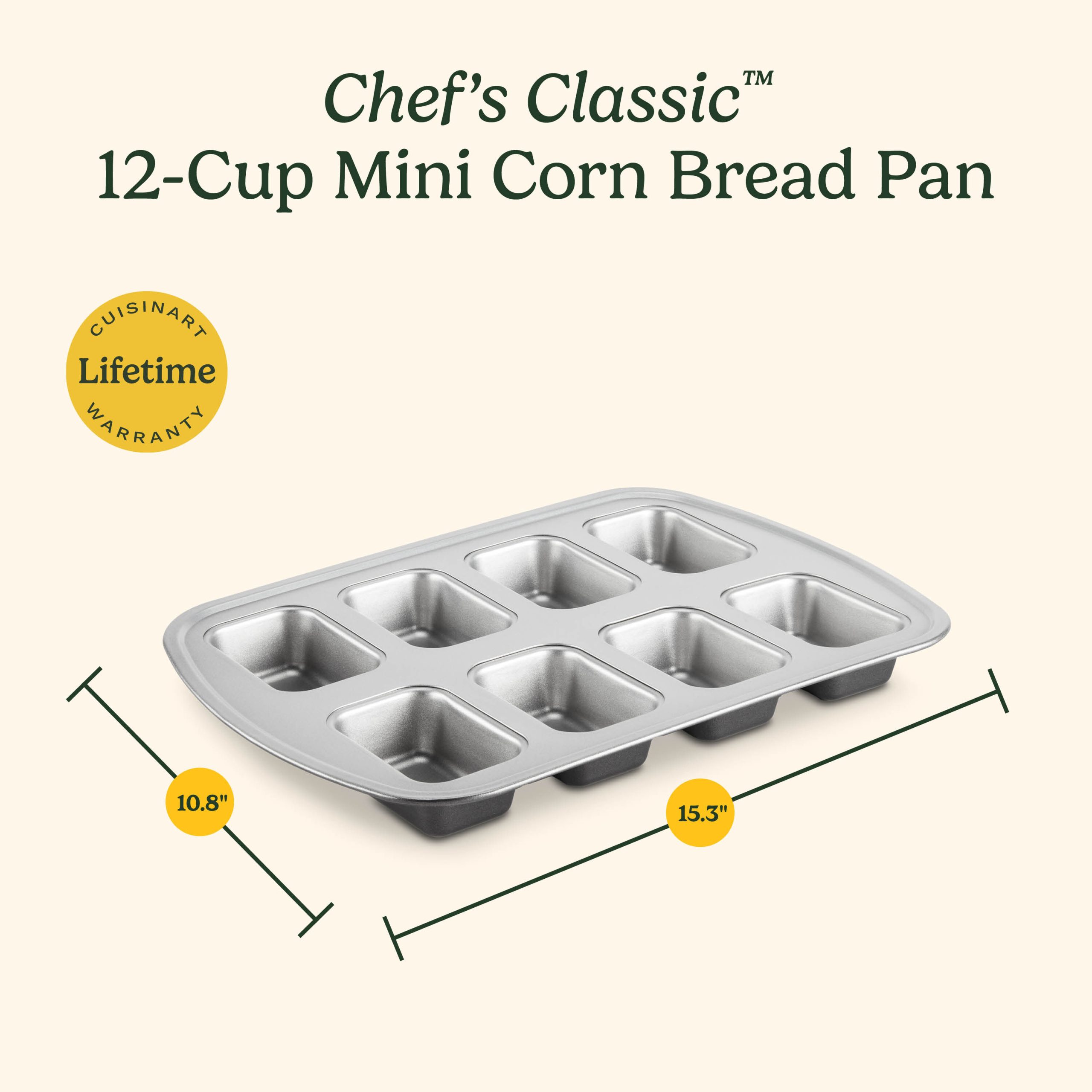 Chef's Classic™ Non-Stick 8-Cup Mini Cornbread Pan - Image 5