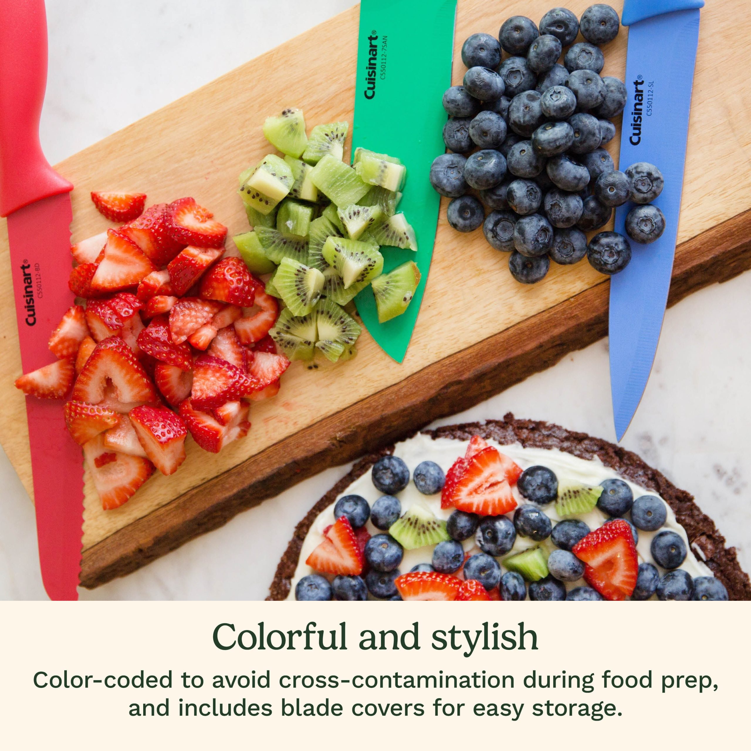 12 Piece Nonstick Color Knife Set with Blade Guards - Image 5