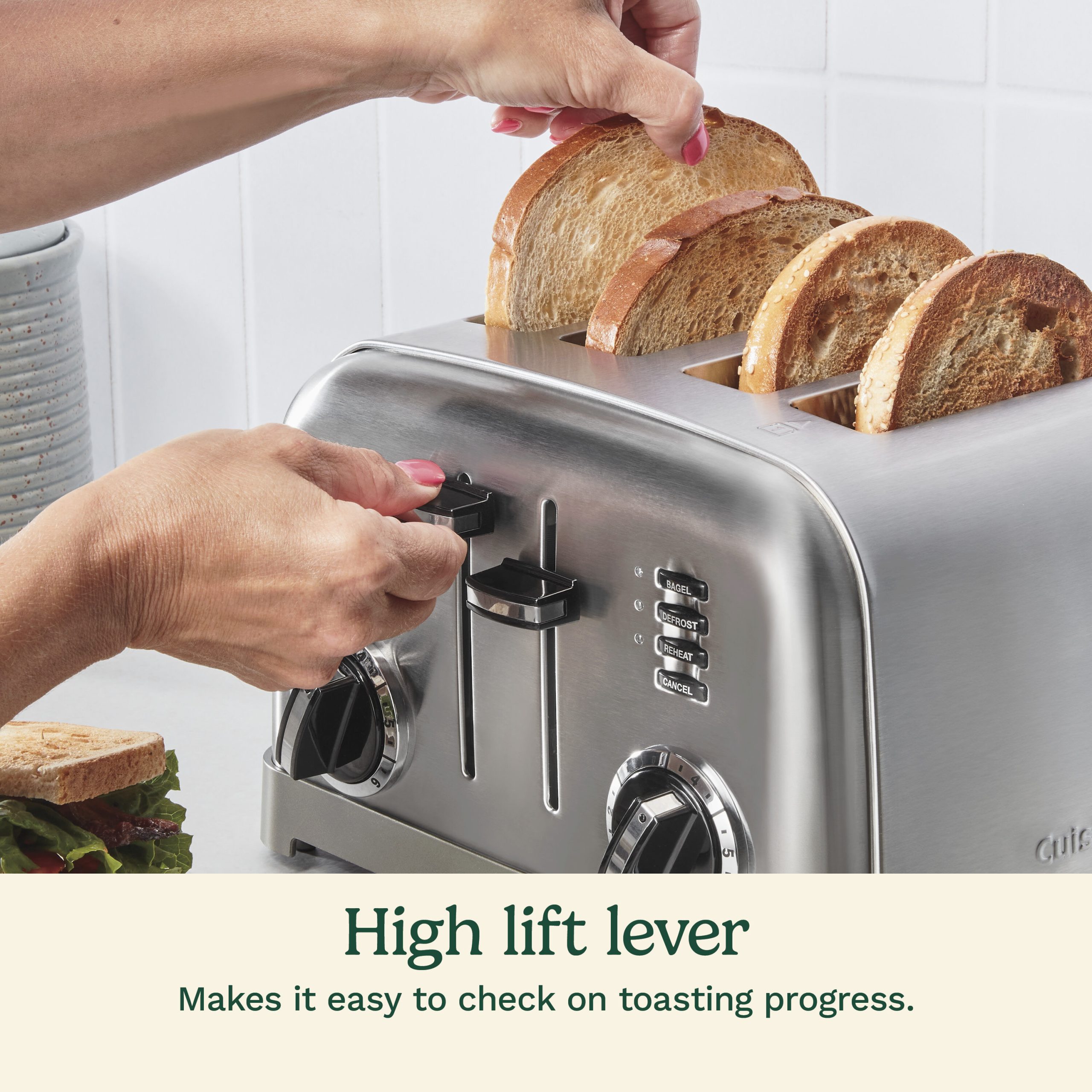 4 Slice Metal Classic Toaster - Image 6