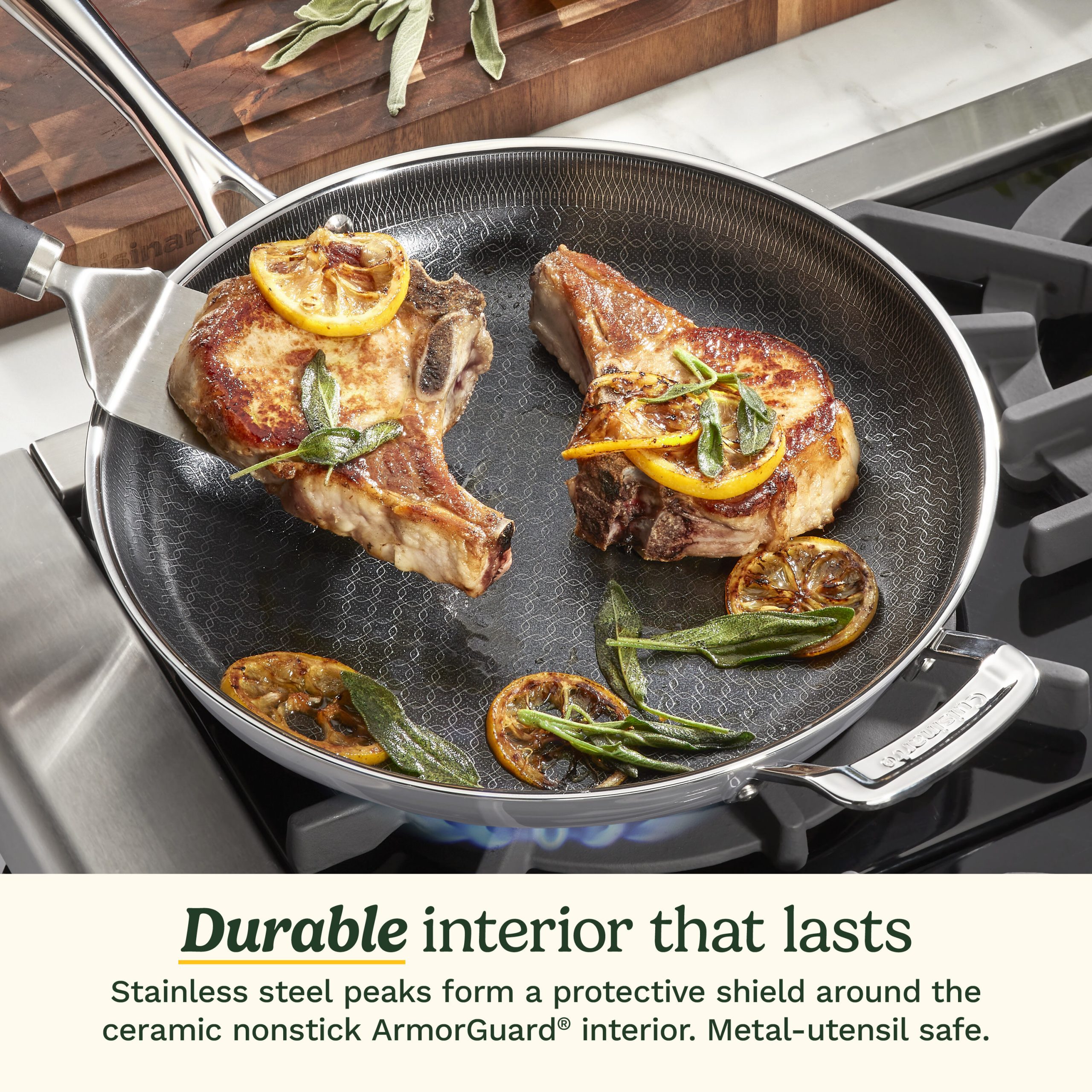 FusionElite+™ Hybrid Tri-Ply Stainless Steel 10" Skillet - Image 6