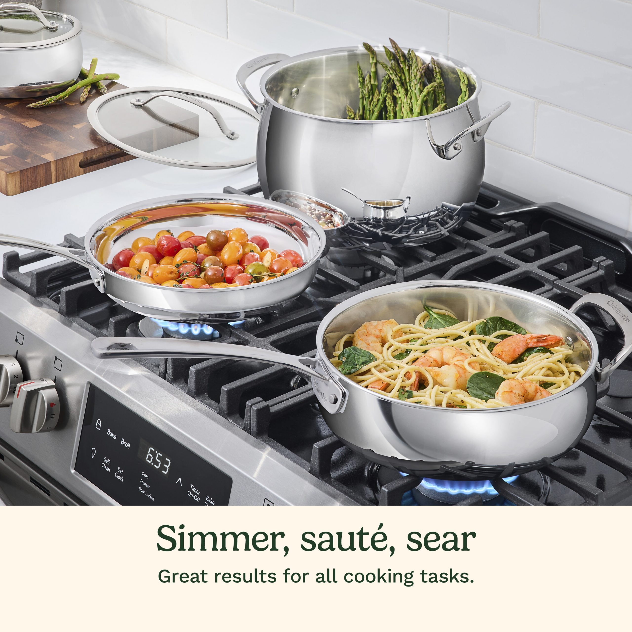 12-Pc PureClad™ Triple-Ply Stainless Steel Cookware Set - Image 7