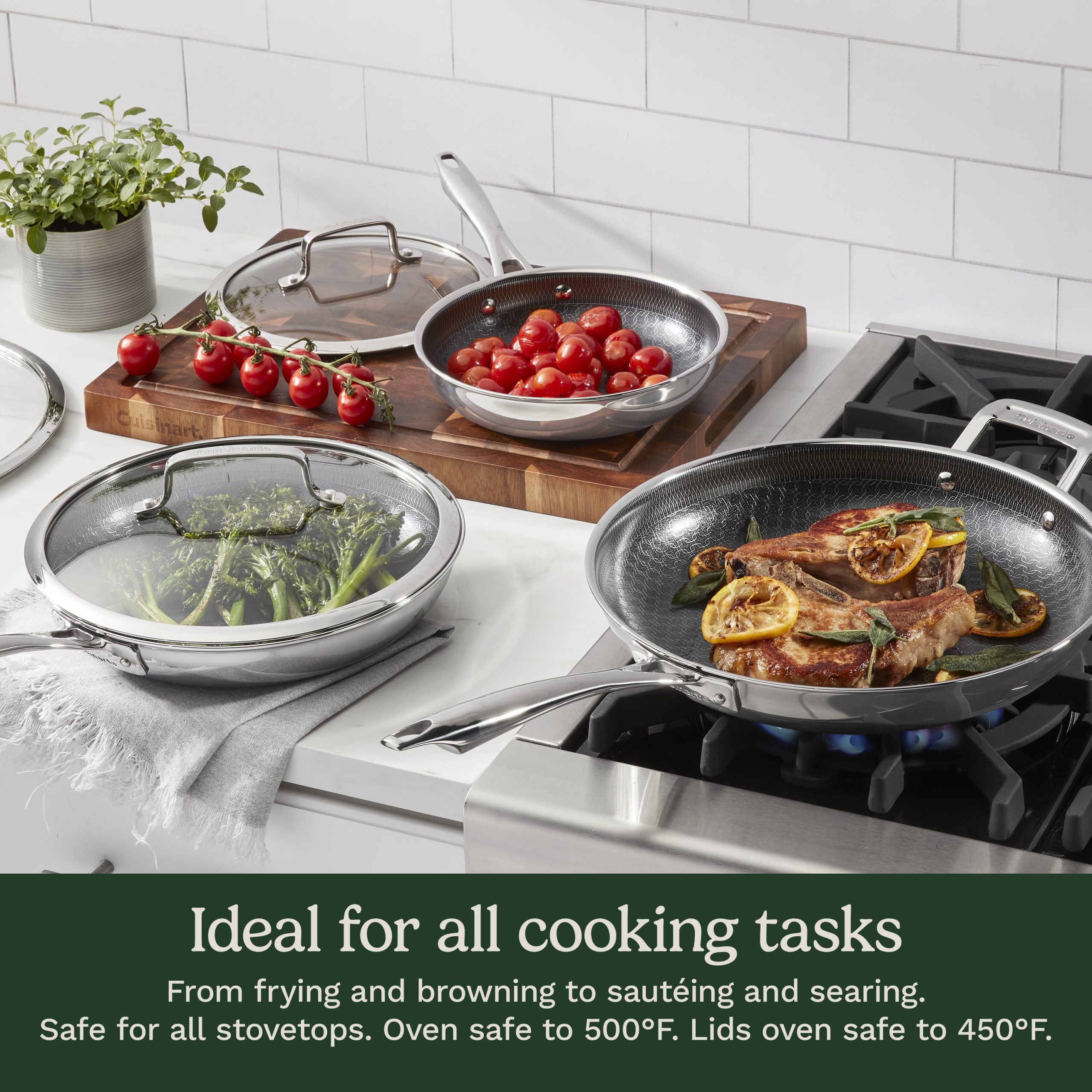 FusionElite+™ Hybrid Tri-Ply Stainless Steel 6-Pc Skillet Set - Image 8
