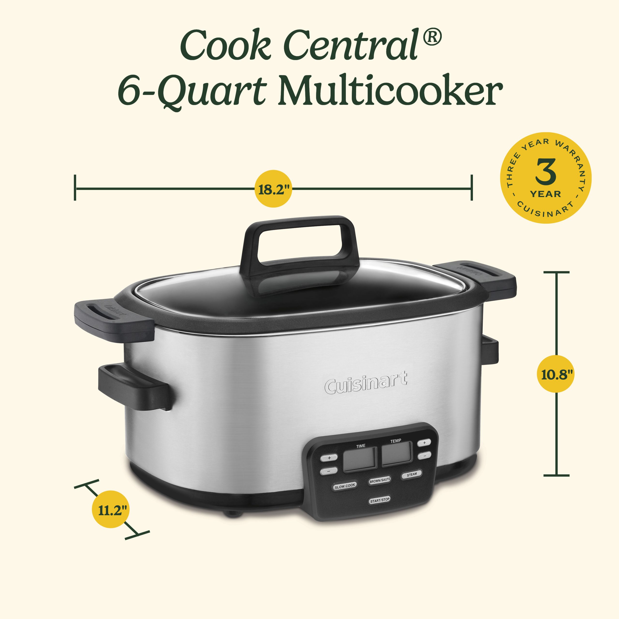 Discontinued 6 Quart 3-in-1 Cook Central® Multicooker - Image 8