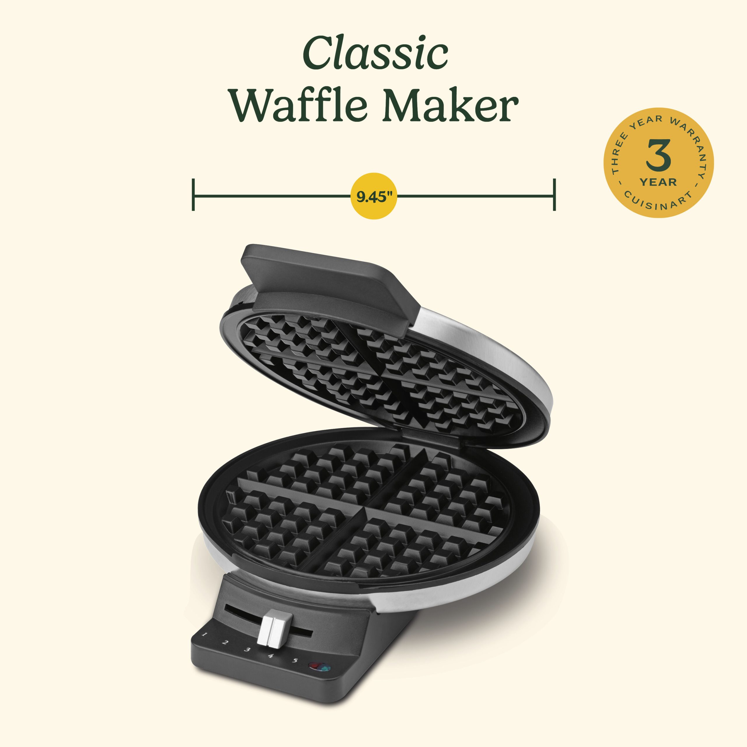 Round Classic Waffle Maker - Image 8
