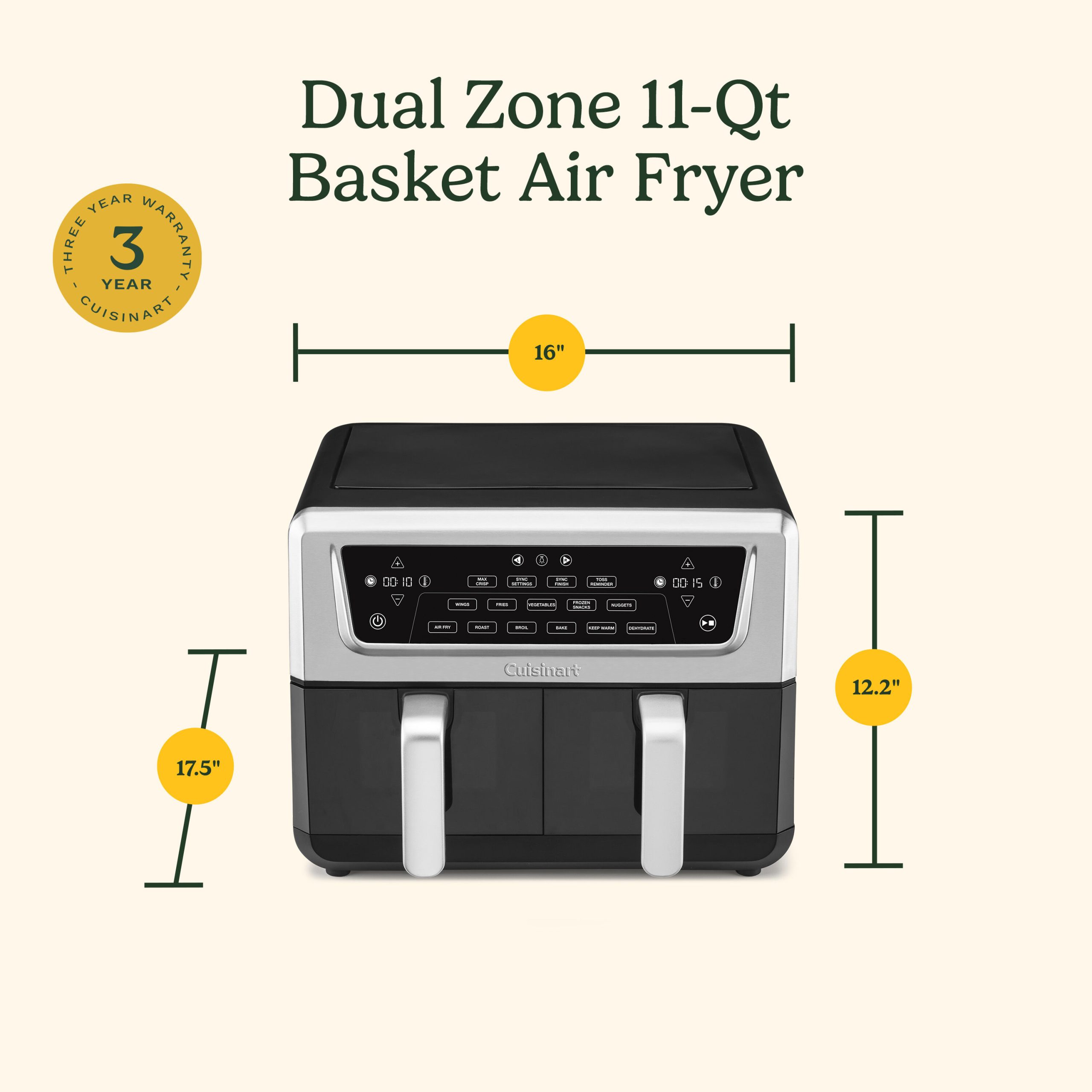 11-qt Dual Basket Air Fryer Pro - Image 9
