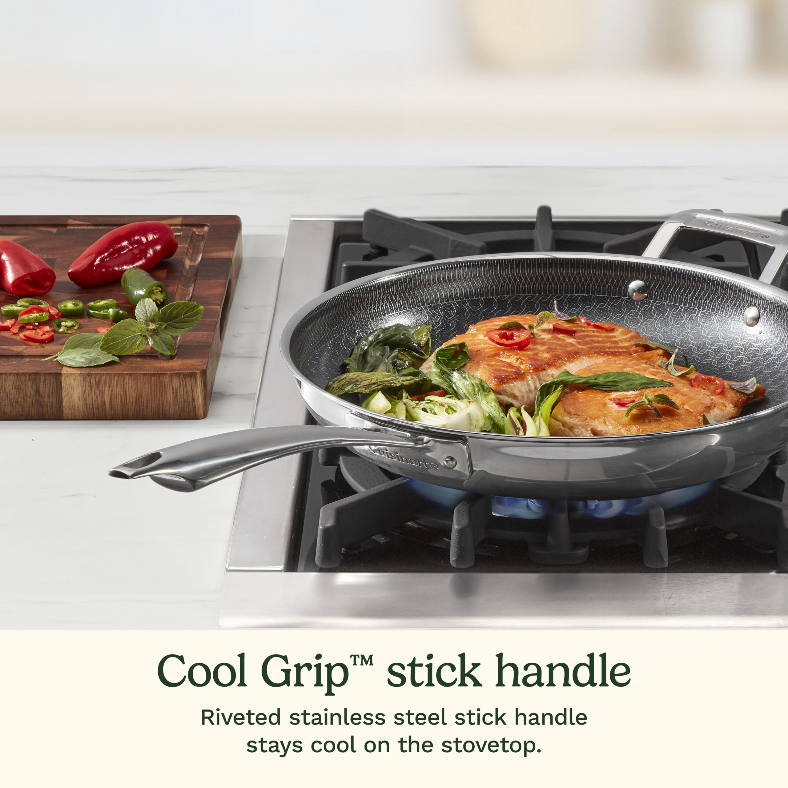 FusionElite+™ Hybrid Tri-Ply Stainless Steel 12" Skillet w/Helper - Image 9