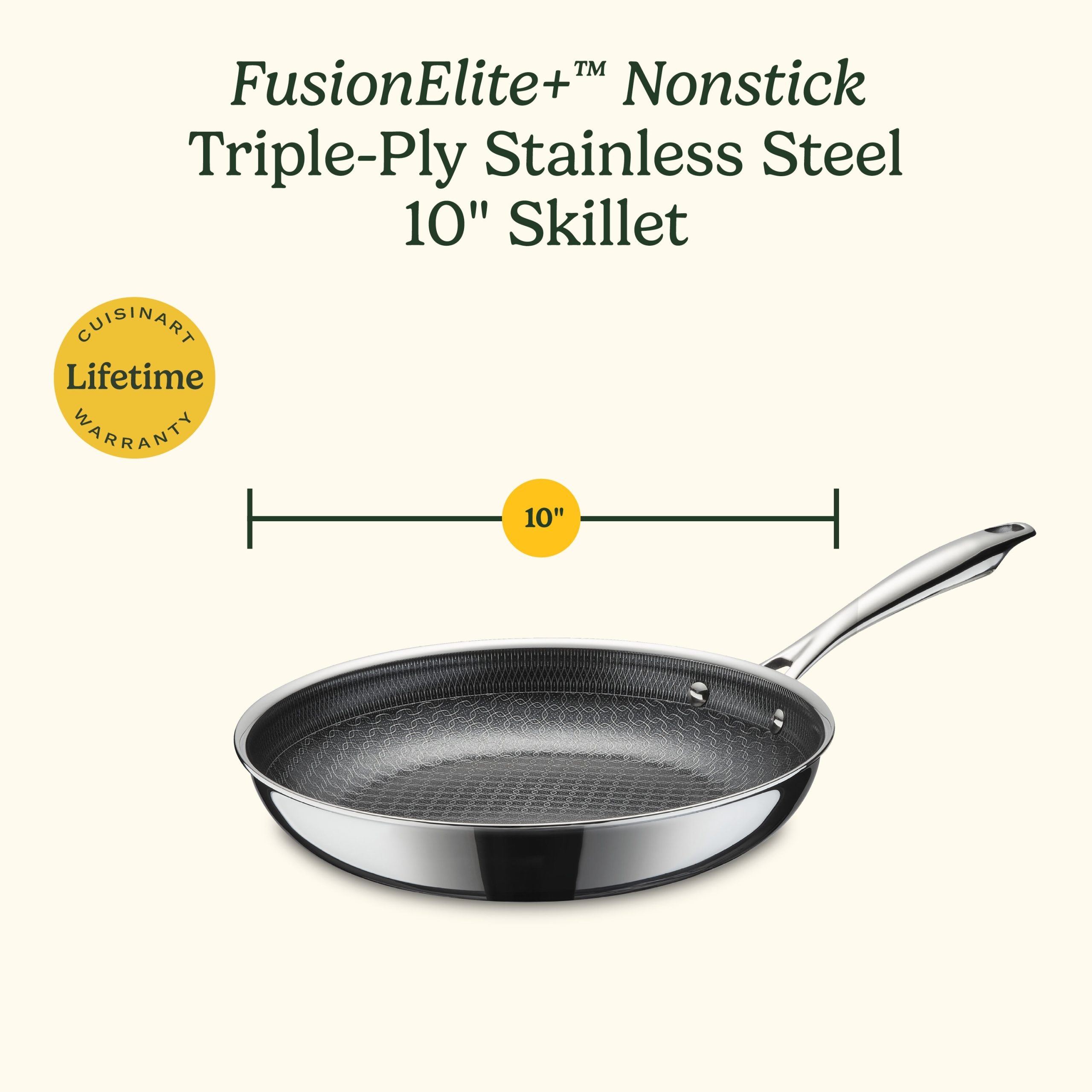 FusionElite+™ Hybrid Tri-Ply Stainless Steel 10" Skillet - Image 10