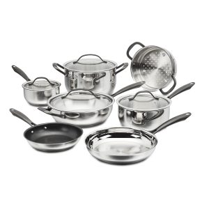 Radiant Pro StainlesswithBrushed Titanium Finish 11-Pc Set