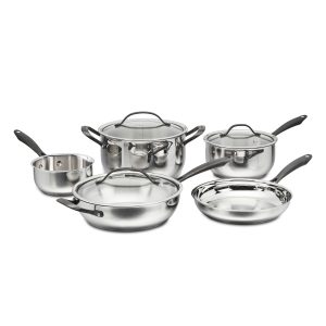 Radiant Pro StainlesswithBrushed Titanium Finish 8-Pc Set