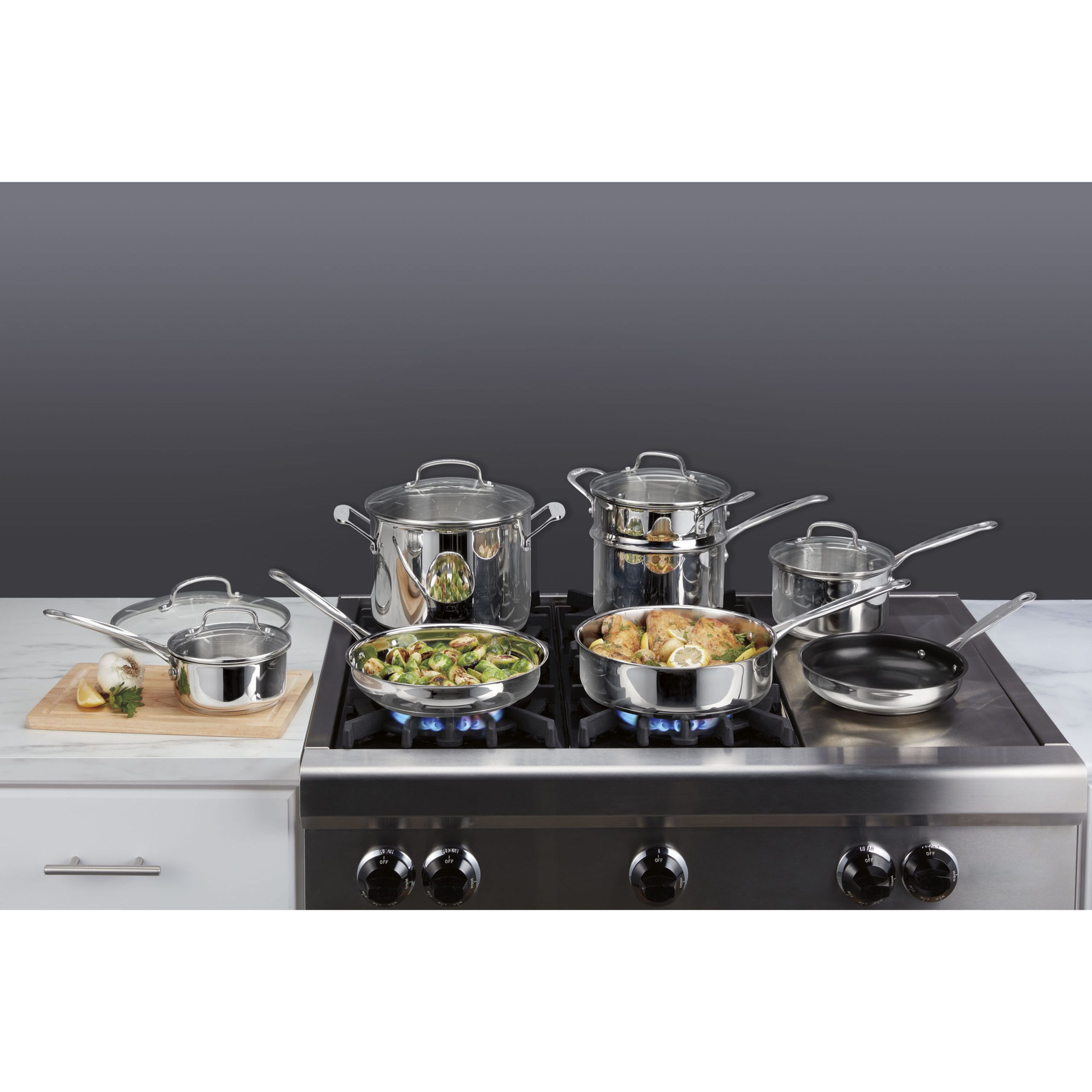 Chef's Classic™ Stainless Cookware 13-Piece Set - Image 4