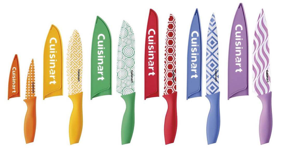 12 Piece Printed Color Knife Set with Blade Guards - Image 2