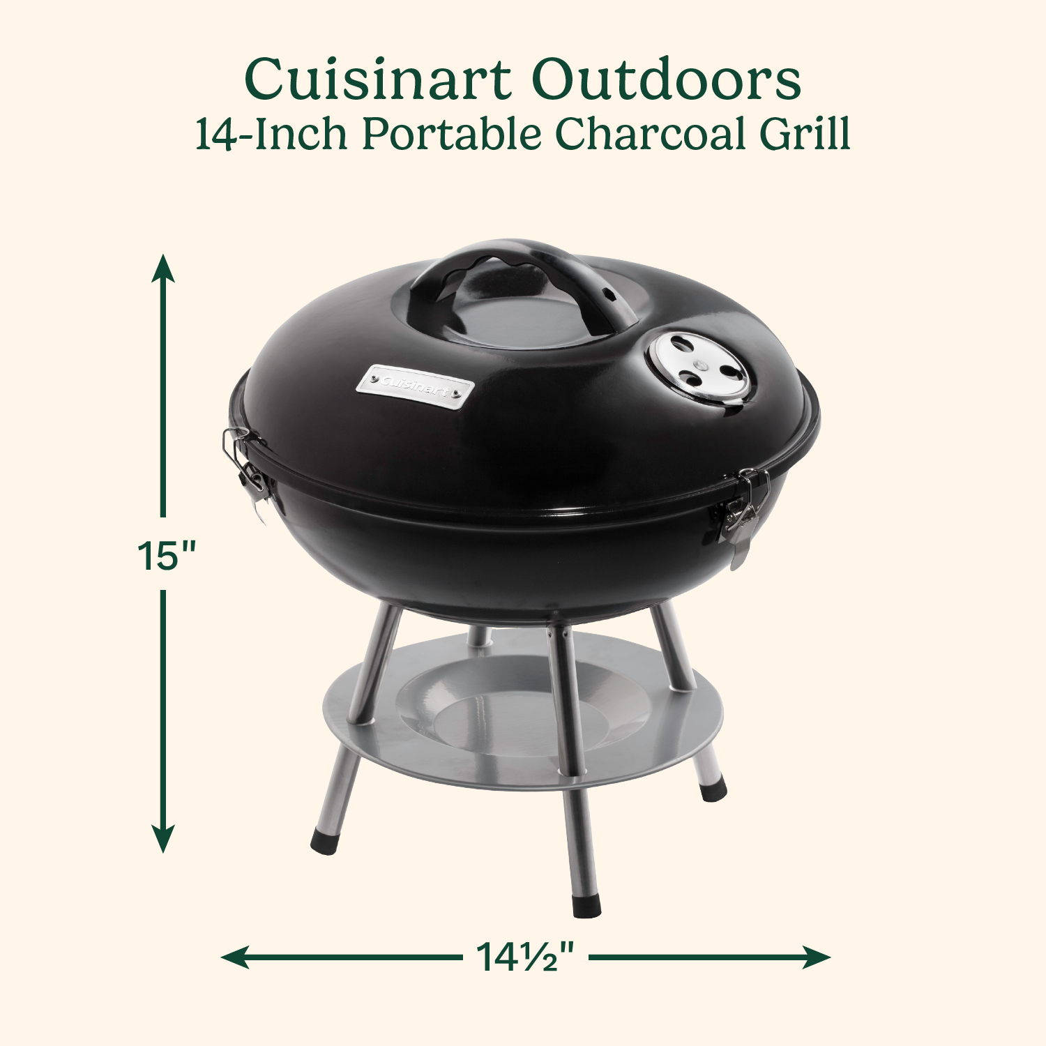 14" Portable Charcoal Grill - Image 2
