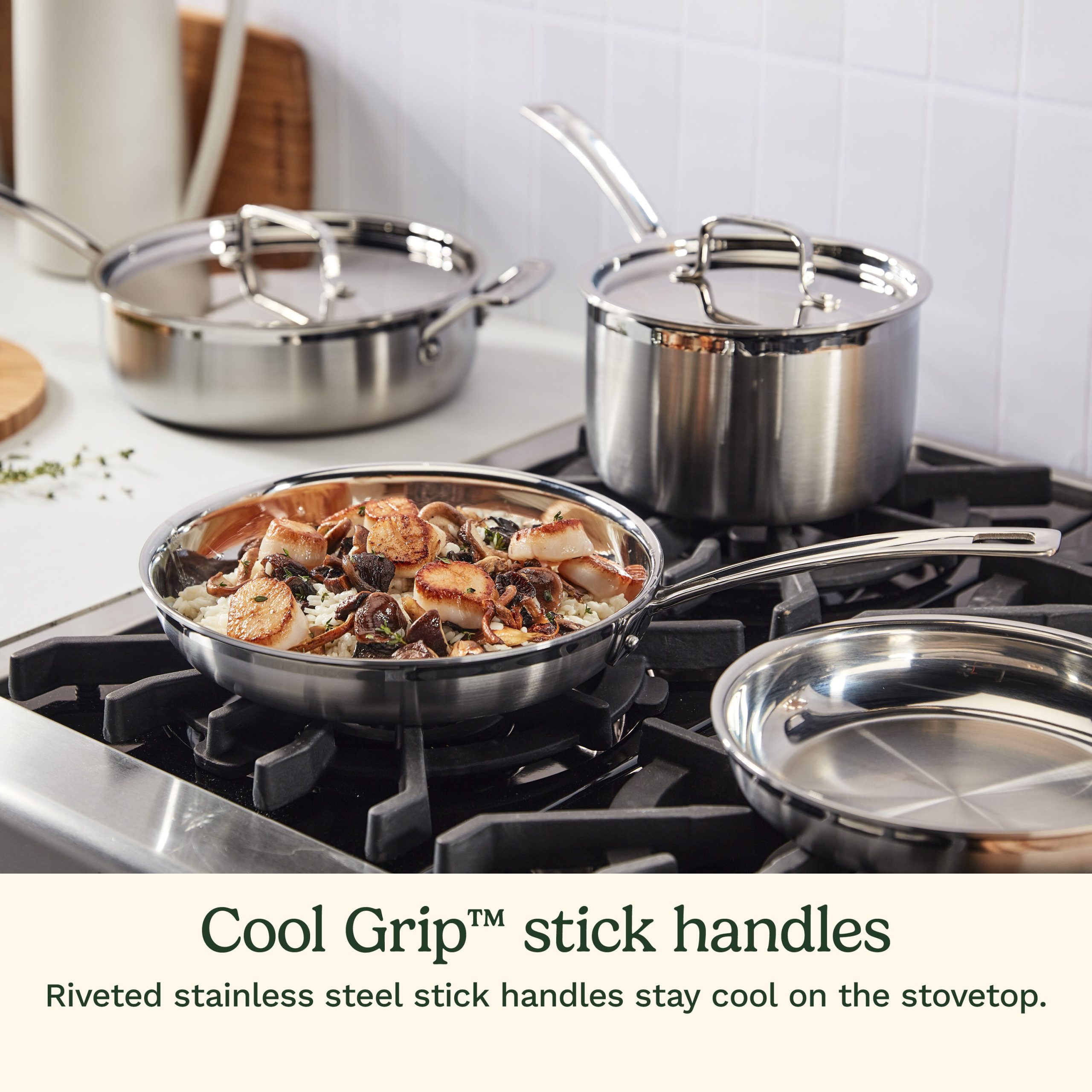 MultiClad Pro Triple Ply Stainless Cookware 12 Piece Set - Image 7