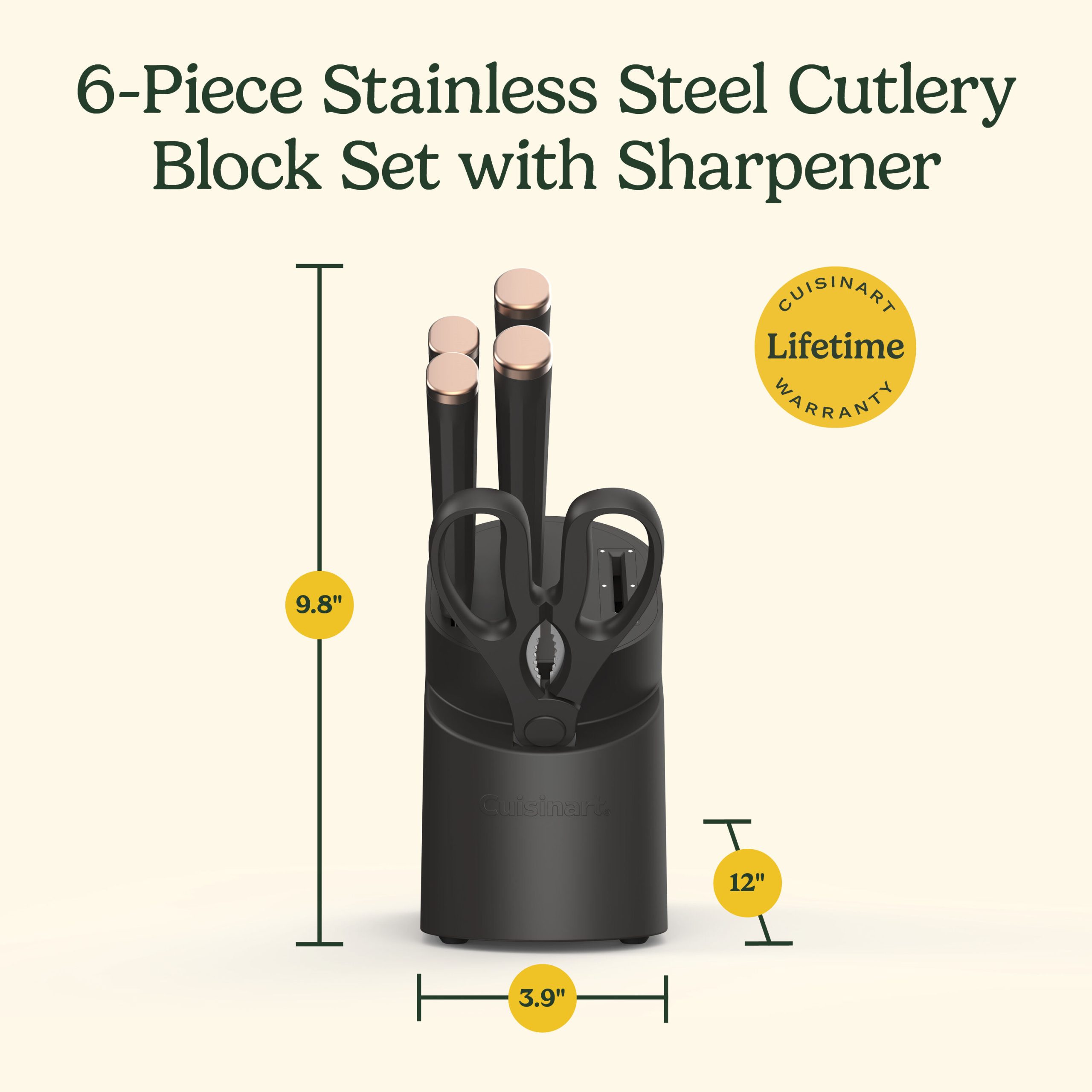 Artisan Elite Stainless Steel Cutlery 6 Piece Knife Block Set - Image 7