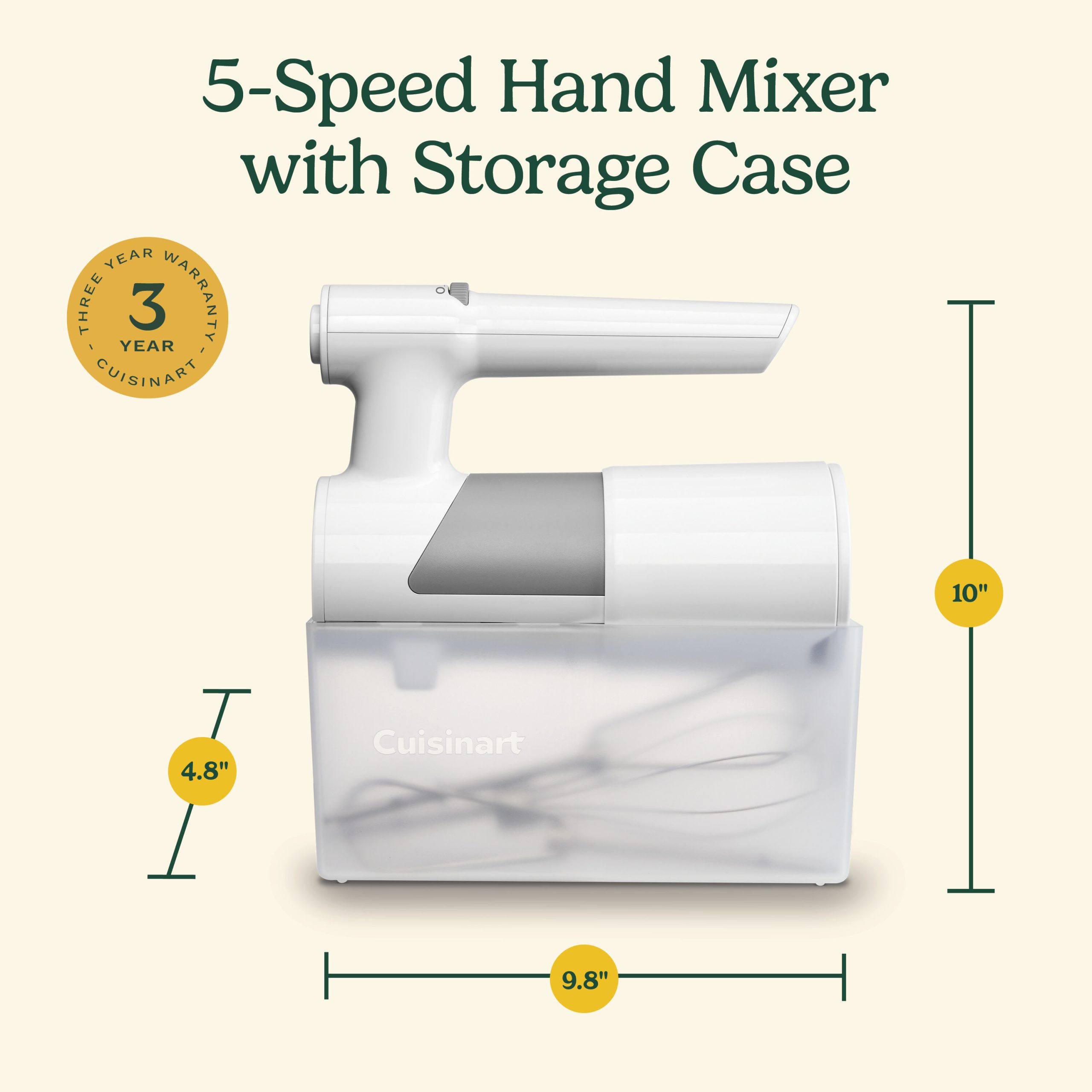 5 Speed Hand Mixer with Storage Case - Image 9
