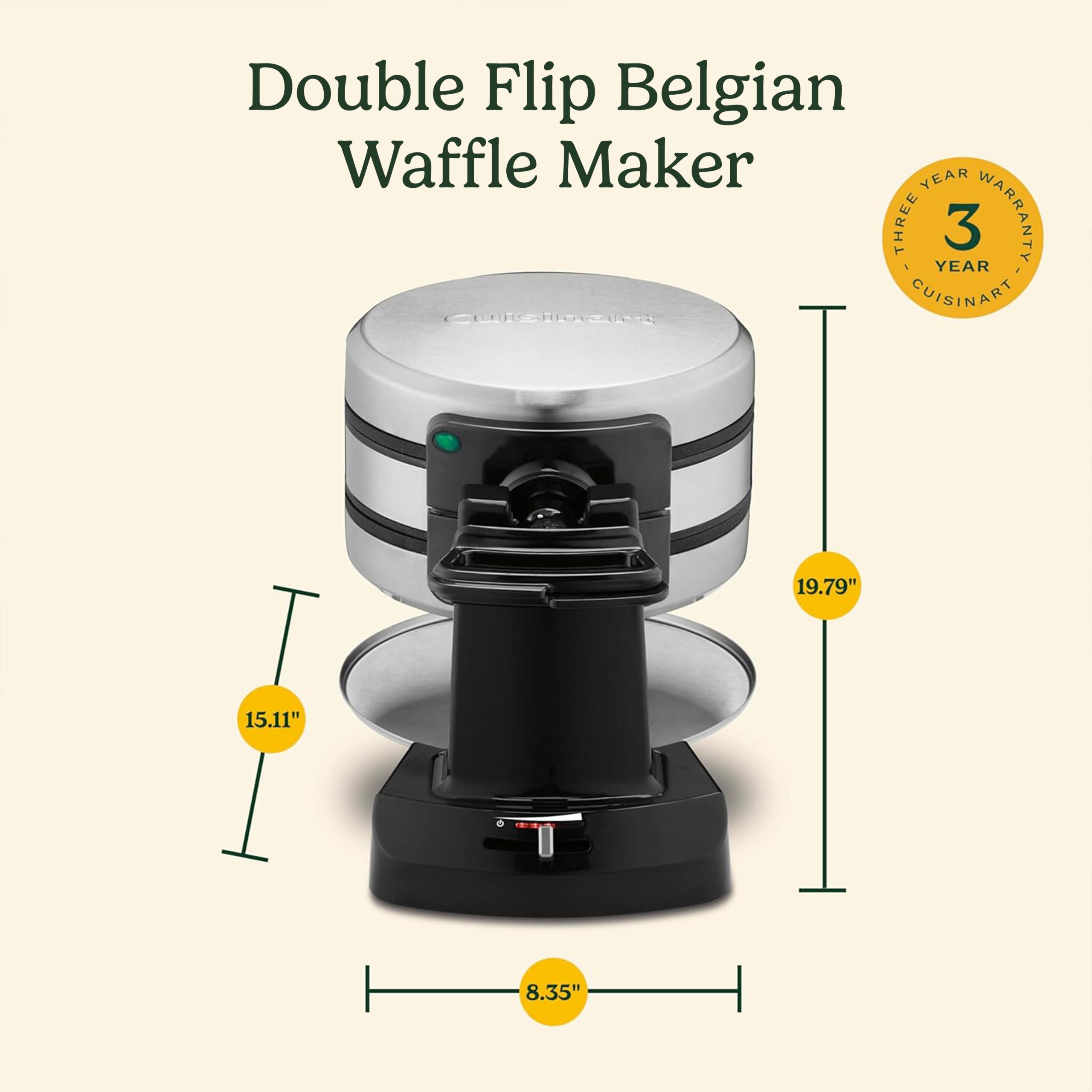 Double Flip Belgian Waffle Maker - Image 8
