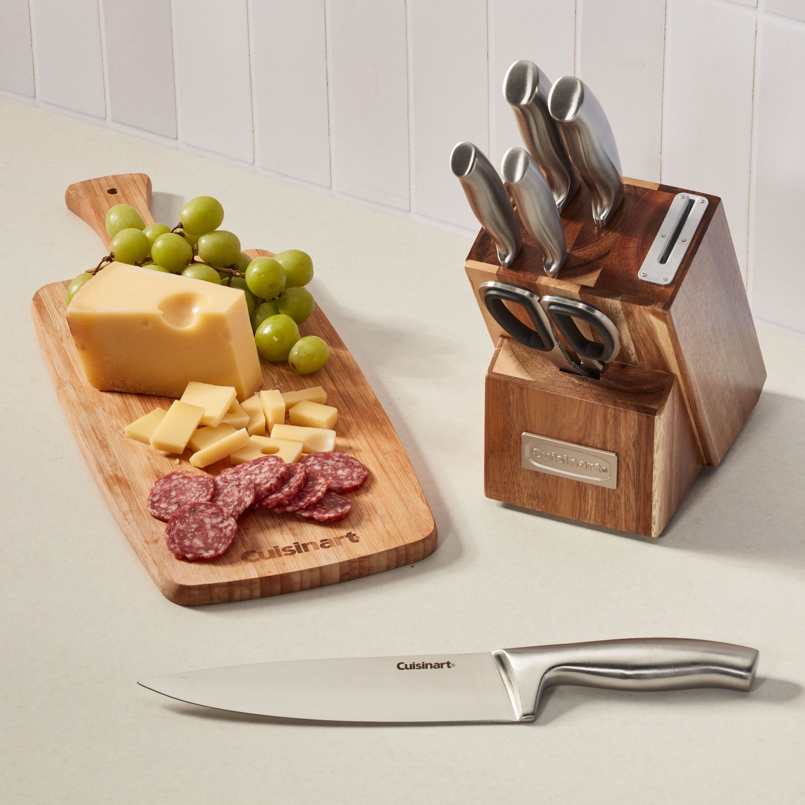 7pc Stainless Steel Essentials Block Set with Built in Sharpener - Image 5