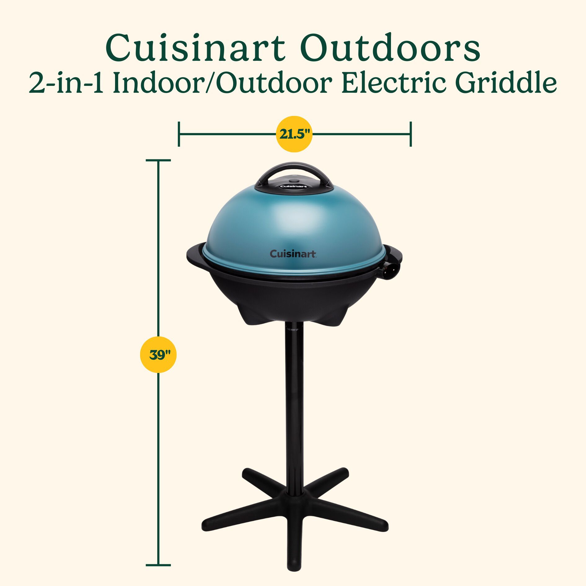 2-in-1 Indoor/Outdoor Electric Griddle - Image 2