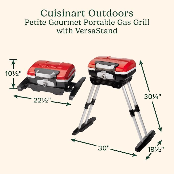 Discontinued Petite Gourmet Portable Gas Grill with VersaStand - Image 2