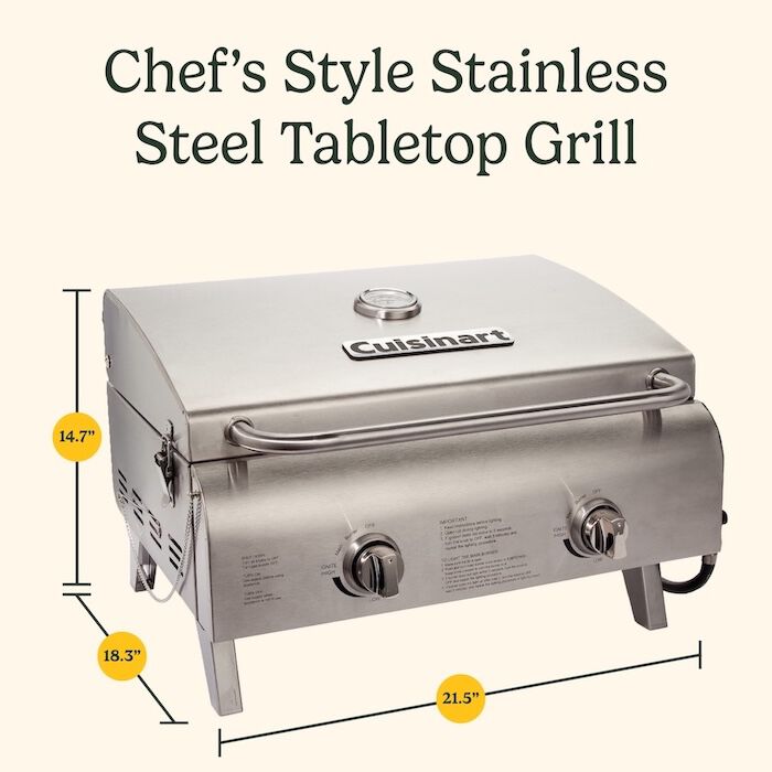 Chef's Style Stainless Tabletop Grill - Image 2