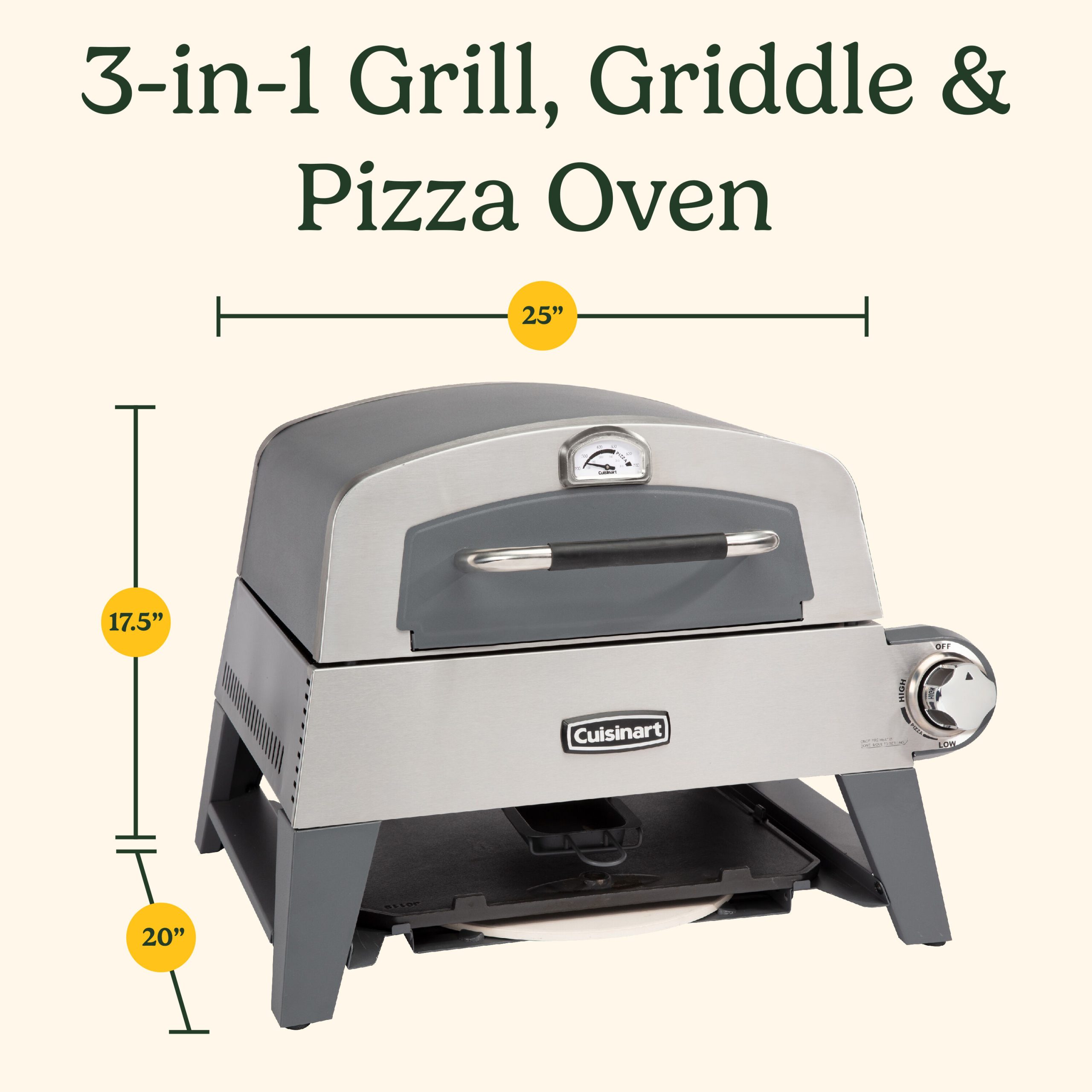 3-in-1 Grill, Griddle & Pizza Oven - Image 2