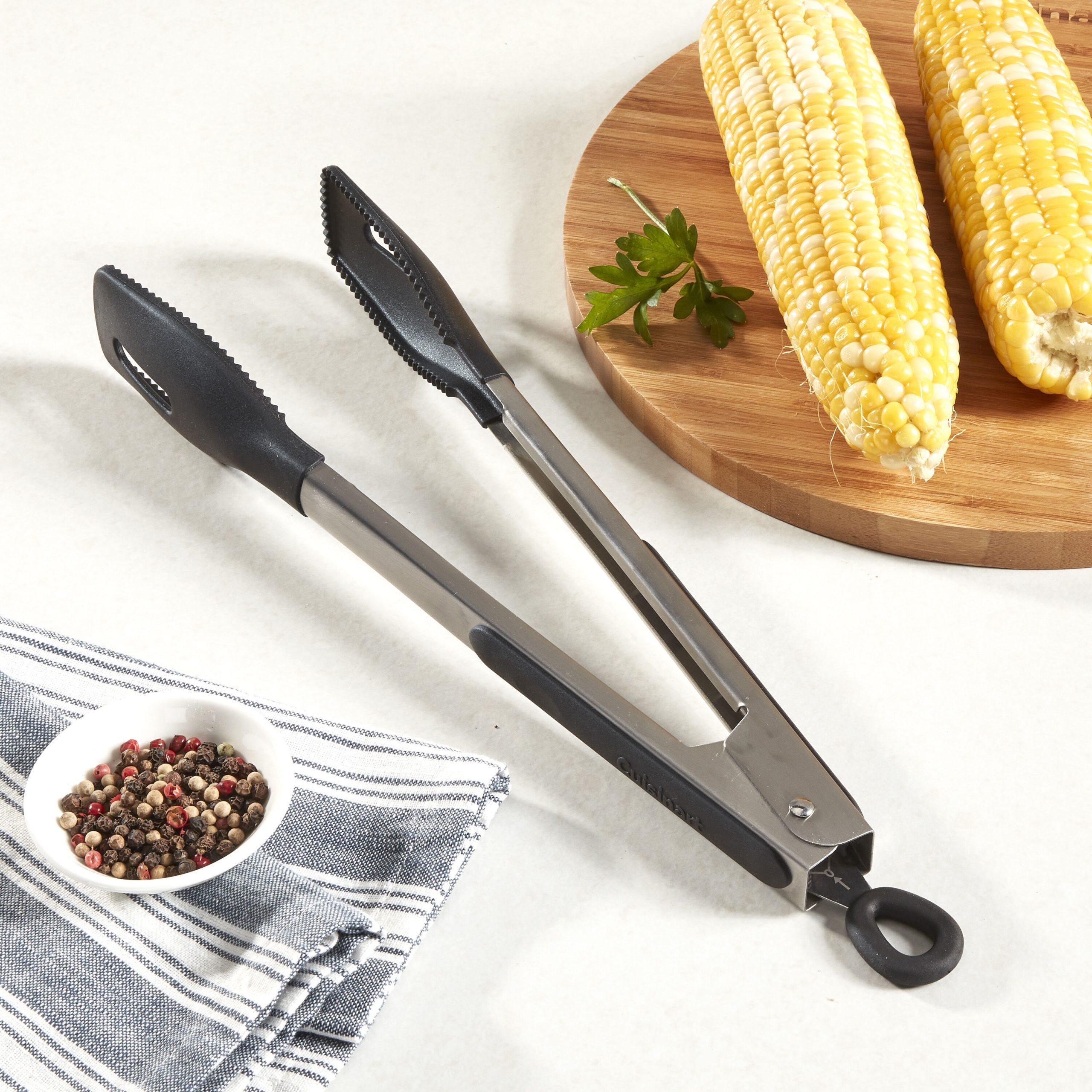 12" Squared Head Silicone Tongs - Image 2