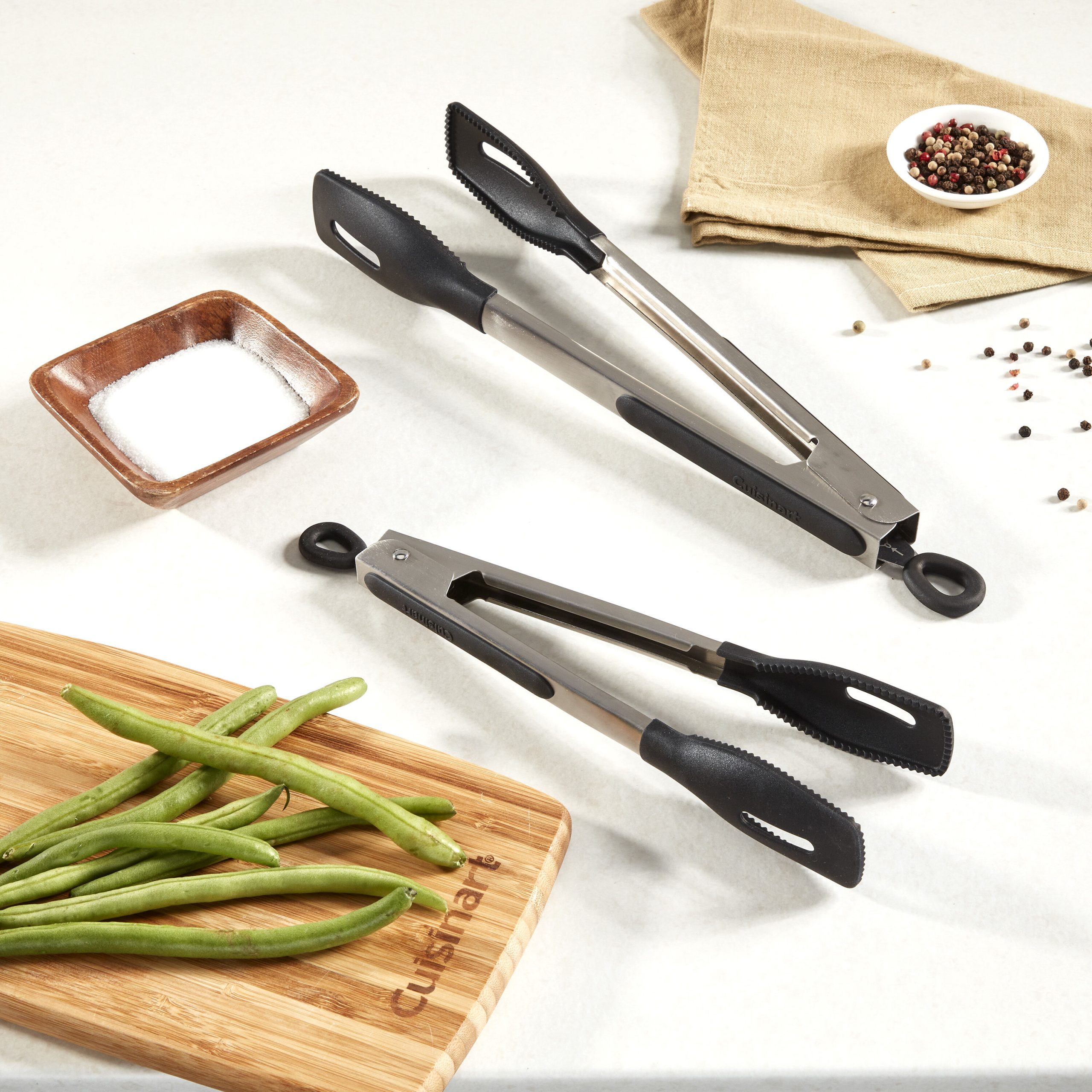12" Squared Head Silicone Tongs - Image 3