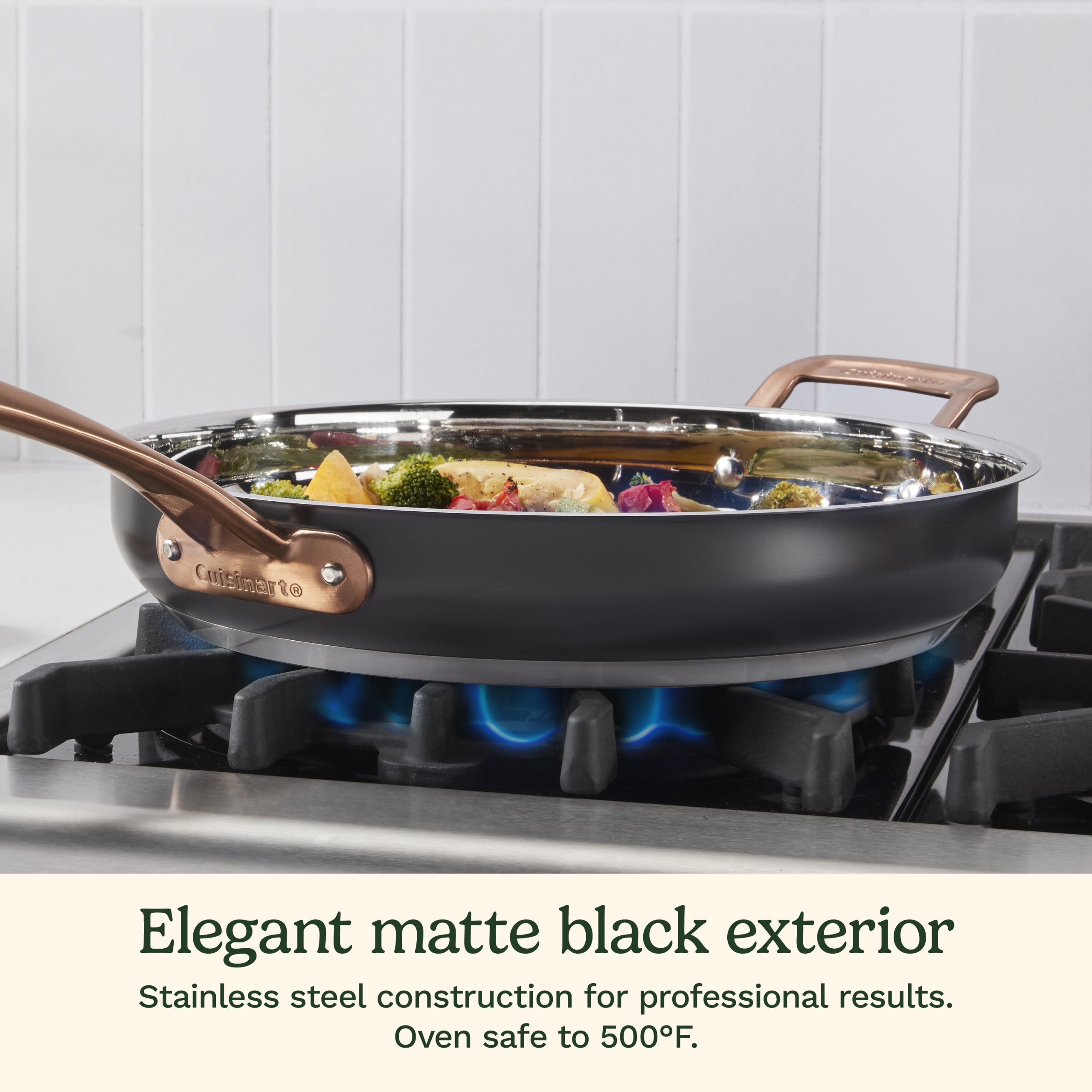 Matte Black Elegance 12” Skillet w Helper Handle - Image 5