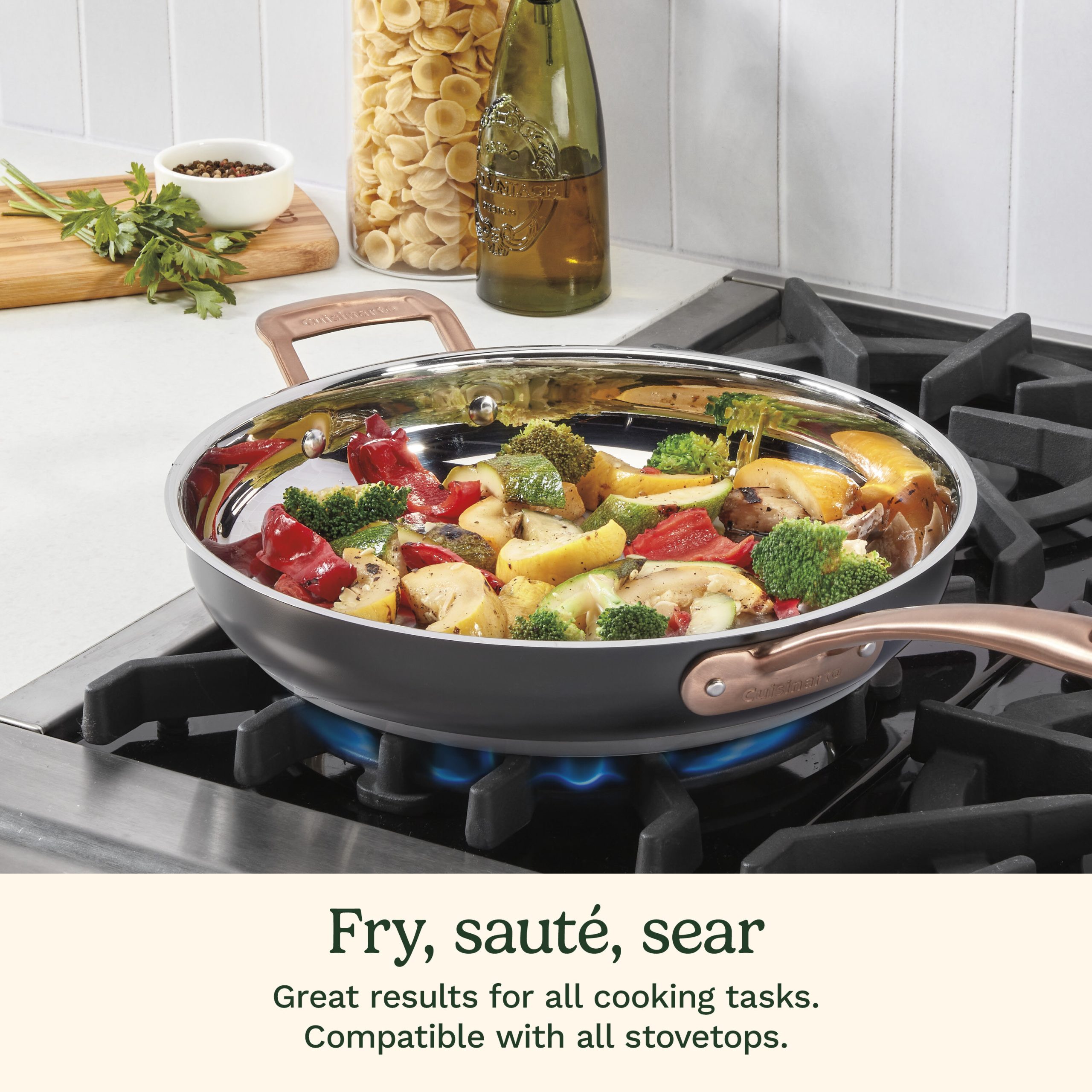 Matte Black Elegance 12” Skillet w Helper Handle - Image 6