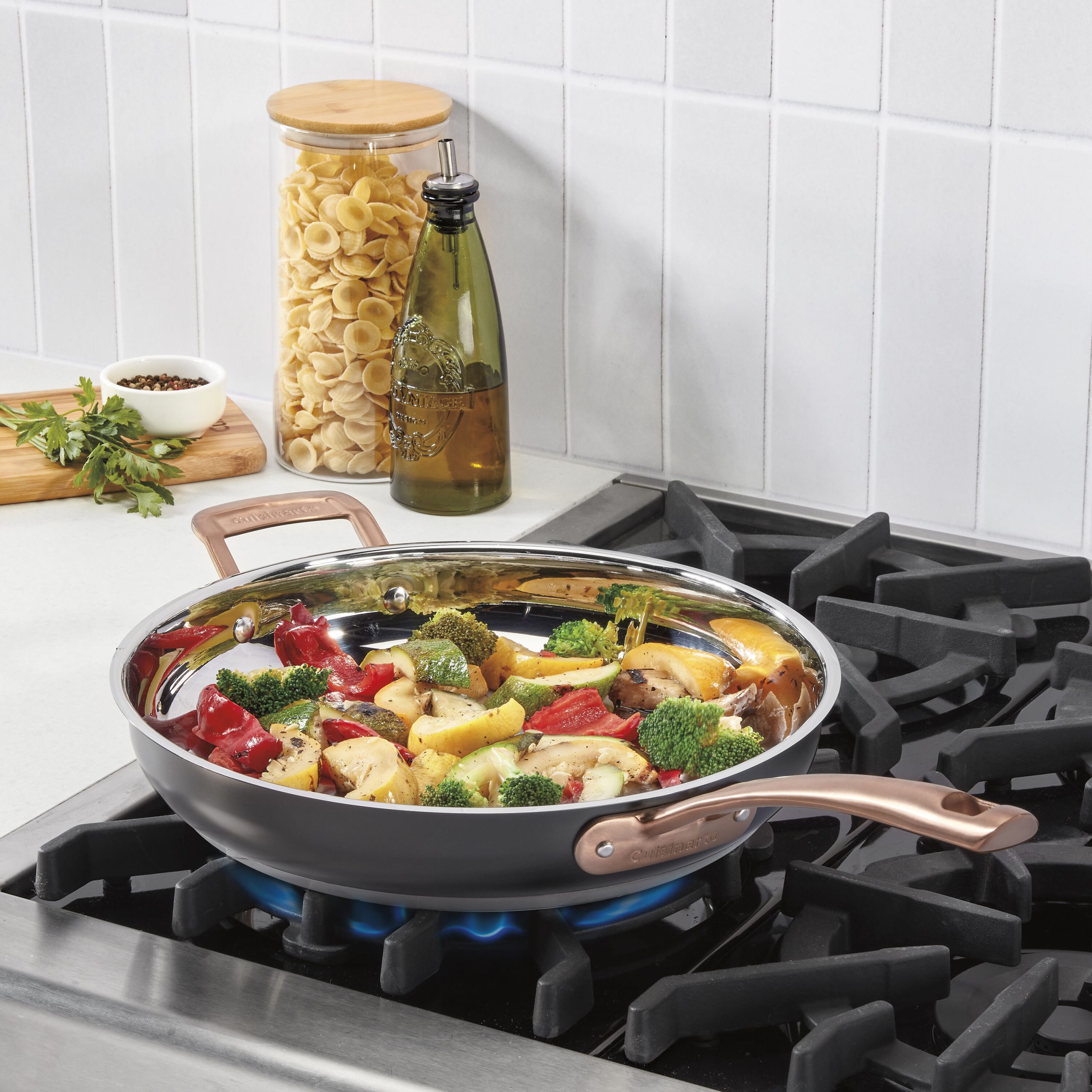 Matte Black Elegance 12” Skillet w Helper Handle - Image 2