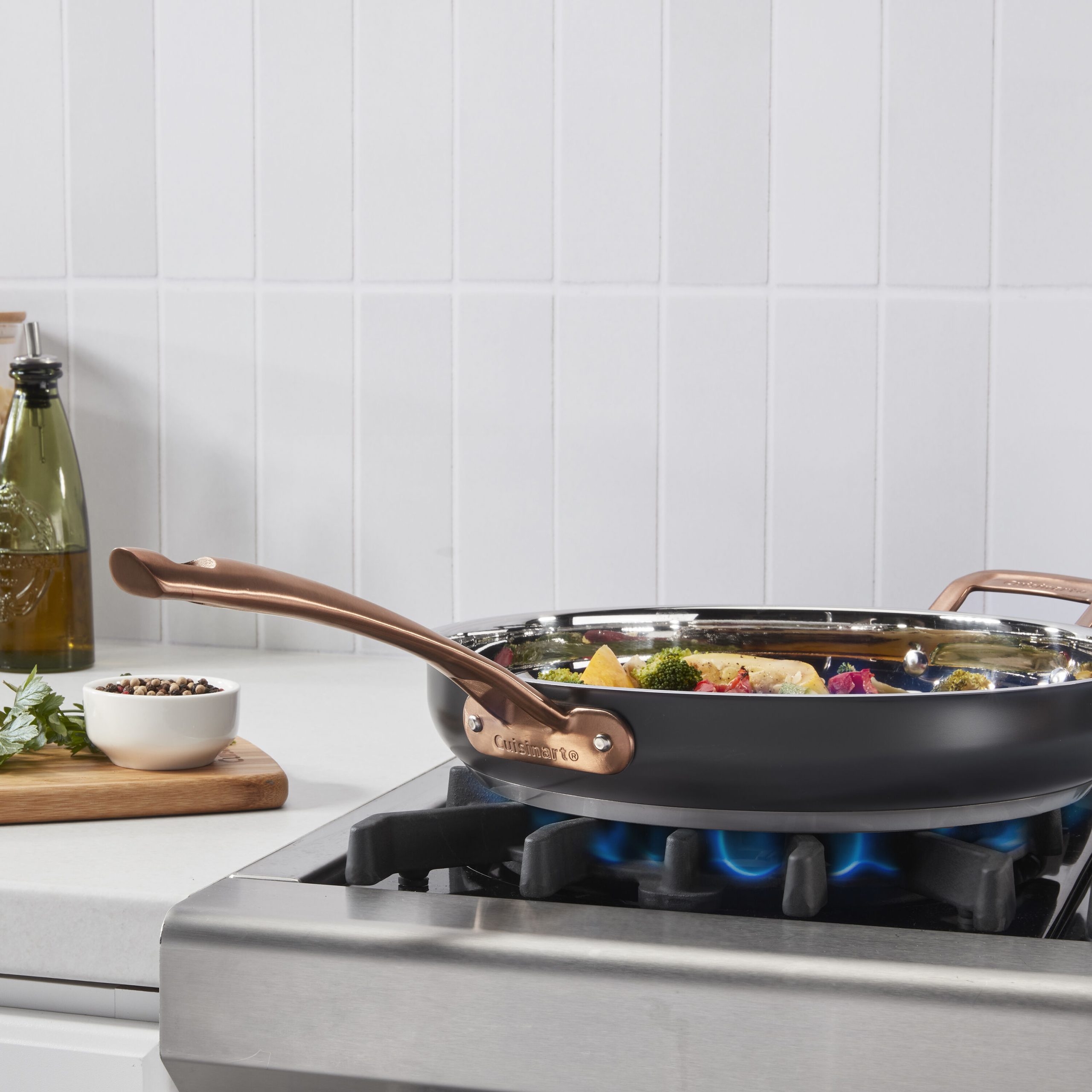 Matte Black Elegance 12” Skillet w Helper Handle - Image 3