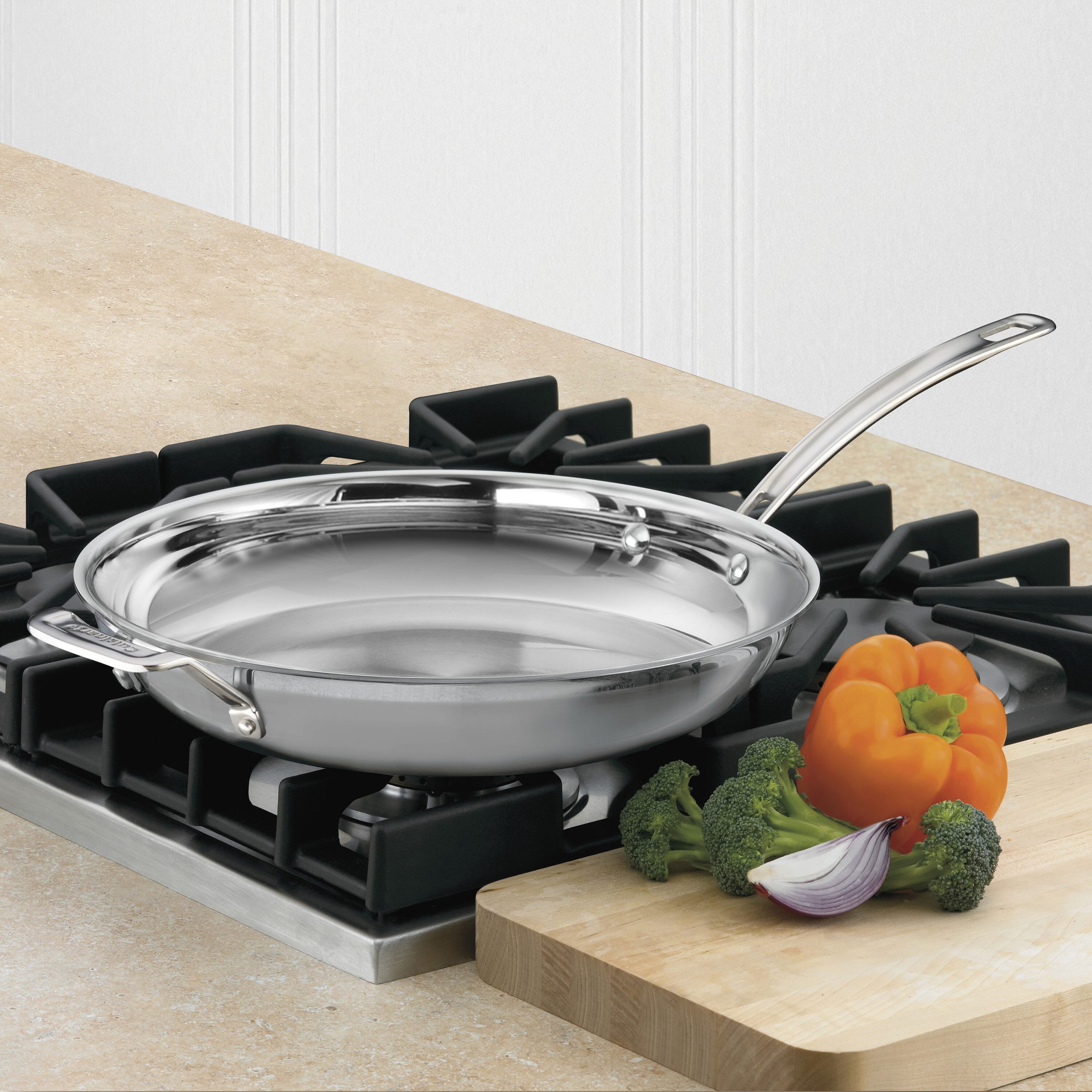 Discontinued MultiClad Pro Triple Ply Stainless Cookware 12'' Skillet with Helper Handle - Image 2