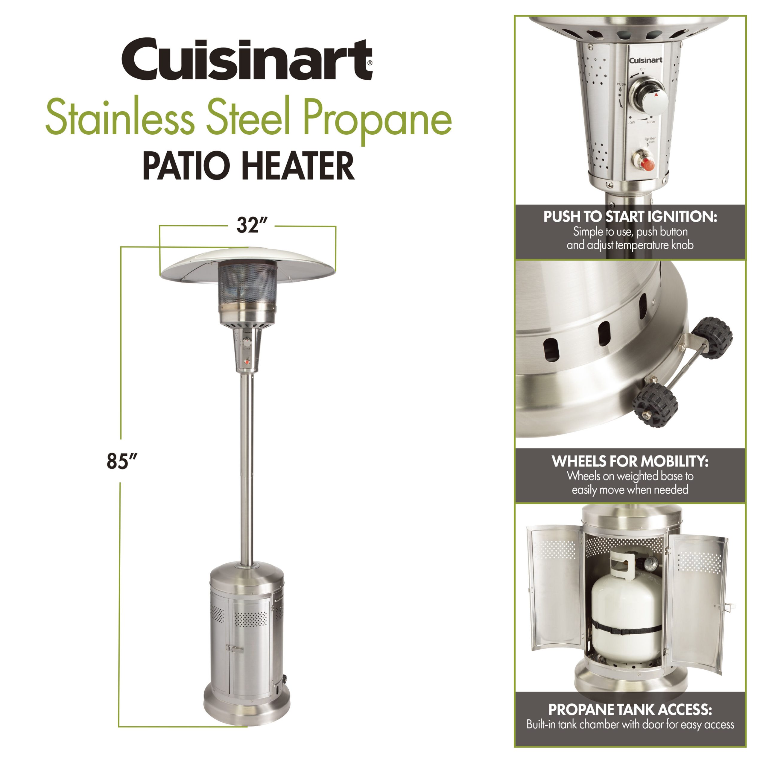 Stainless Steel Propane Patio Heater - Image 8
