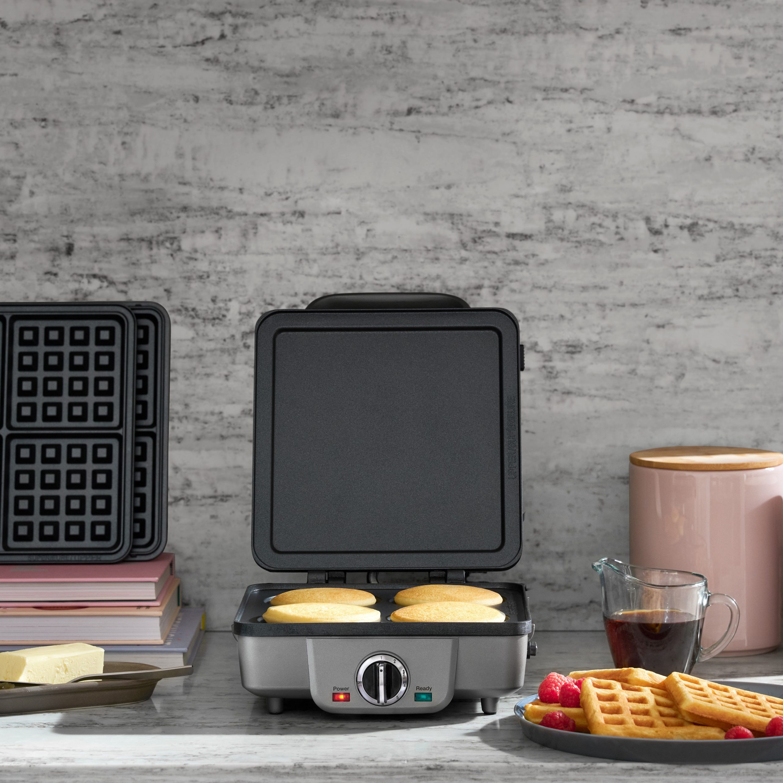 Belgian Waffle Maker with Pancake Plates - Image 7