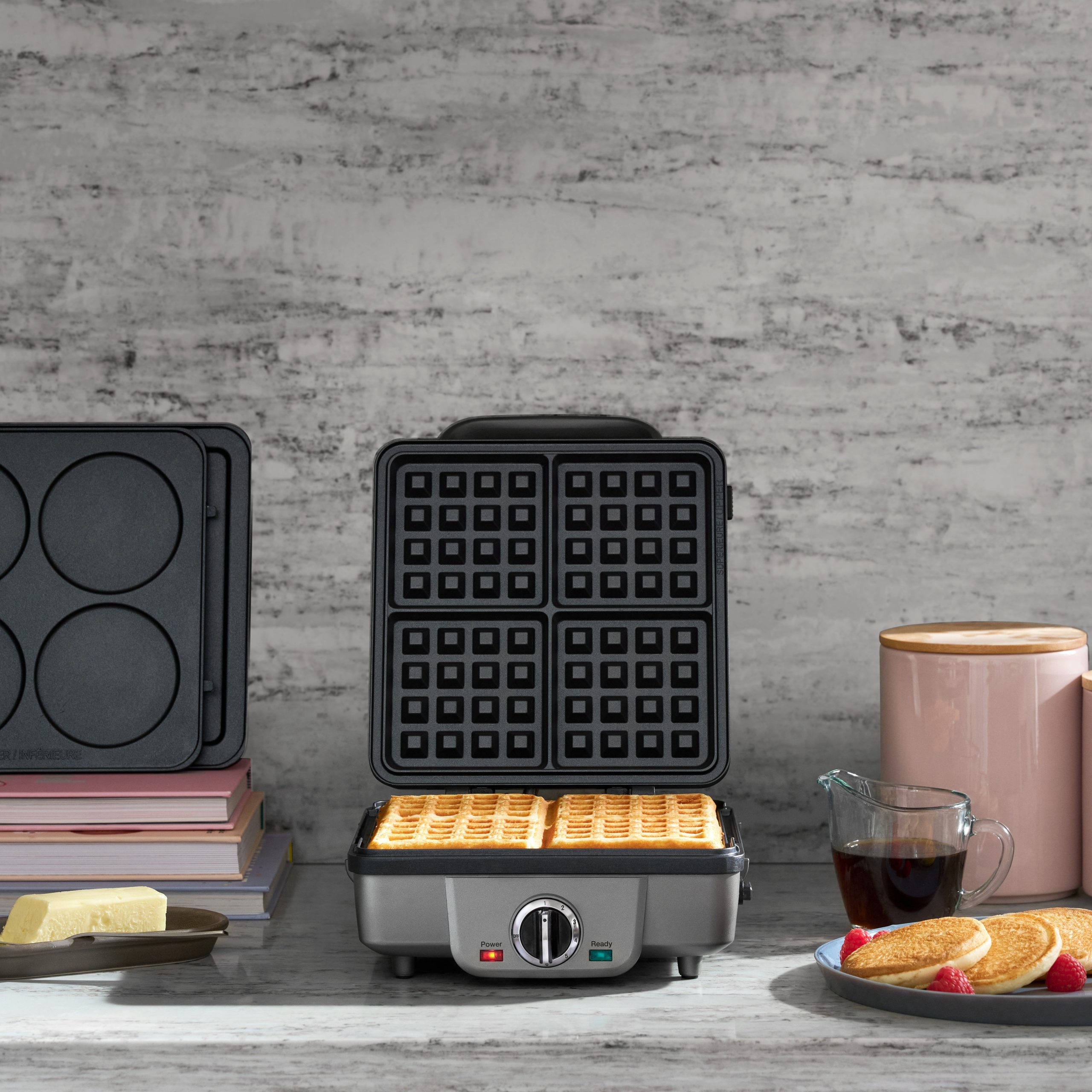Belgian Waffle Maker with Pancake Plates - Image 6